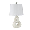 Sagebrook Home Ceramic 22`` Double Loop Table Lamp, White