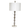 Sagebrook Home Metal 34`` Stacked Cones Table Lamp, Silver