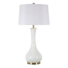 Sagebrook Home 50143-01 34" Glass Teardrop Table Lamp, White