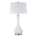 Sagebrook Home 50143-01 34" Glass Teardrop Table Lamp, White