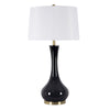 Sagebrook Home Glass 34`` Teardrop Table Lamp,Black
