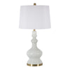 Sagebrook Home Glass 31`` Genie Table Lamp, White