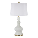 Sagebrook Home Glass 31`` Genie Table Lamp, White
