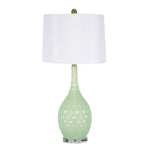 Sagebrook Home Cut Glass 30`` Table Lamp, Green