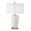 Sagebrook Home Glass 29`` Honeycomb Texture Table Lamp, White