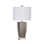 Sagebrook Home Glass 29`` Honeycomb Texture Table Lamp, Sage Green