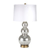 Sagebrook Home Glass 34`` Triple Ball Table Lamp W/ Usb , Silver
