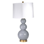 Sagebrook Home Glass 34`` Triple Ball Table Lamp W/ Usb, Gray