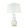 Sagebrook Home Glass 34`` Triple Ball Table Lamp W/ Usb, White