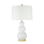 Sagebrook Home Glass 34`` Triple Ball Table Lamp W/ Usb, White