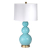 Sagebrook Home Glass 34`` Triple Ball Table Lamp W/ Usb, Turquoise