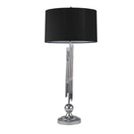Sagebrook Home Metal 35`` Abstract Bars Table Lamp, Silver