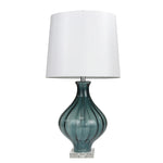 Sagebrook Home Art Glass 32`` Table Lamp, Blue