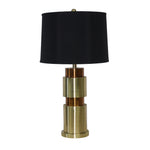 Sagebrook Home Metal 32`` Double Cylinder Tablelamp, Gold