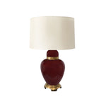 Sagebrook Home Glass 29`` Urn Table Lamp, Ox Blood Red