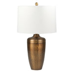 Sagebrook Home 50192-01 28" Metal Table Lamp with Hammered Finish, Bronze