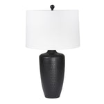 Sagebrook Home Metal 28`` Table Lamp W/Hammered Finish, Matte Blac