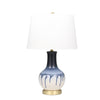 Sagebrook Home Ceramic 29`` Drip Glaze Table Lamp, Blue/White