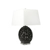 Sagebrook Home Ceramic 29`` Table Lamp W/Cut-Outs, Black