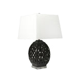 Sagebrook Home Ceramic 29`` Table Lamp W/Cut-Outs, Black
