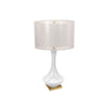 Sagebrook Home Ceramic 32`` Bottle Table Lampwith Double Shade, Wh