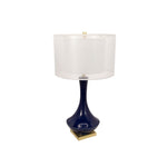 Sagebrook Home Ceramic 32`` Bottle Table Lampwith Double Shade, Na