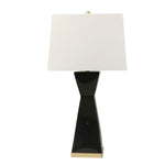 Sagebrook Home 50203-01 34" Ceramic Hourglass Table Lamp, Black