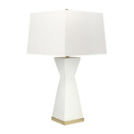 Sagebrook Home 50203-02 34" Ceramic Hourglass Table Lamp, White