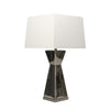Sagebrook Home Ceramic 34`` Hourglass Table Lamp, Silver