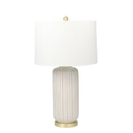 Sagebrook Home 50204-01 29" Ceramic Fluted Column Table Lamp, Cream
