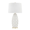 Sagebrook Home Ceramic 33`` Modern Table Lamp,Beige