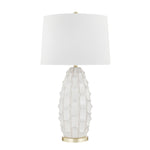 Sagebrook Home Ceramic 33`` Modern Table Lamp,Beige