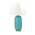 Sagebrook Home Ceramic 31`` Textured Table Lamp, Teal