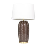 Sagebrook Home Ceramic 31`` Ribbon Table Lamp, Charcoal Gray