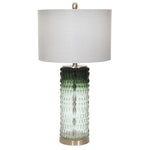 Sagebrook Home 50226 31" Glass Textured Table Lamp, Green