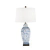 Sagebrook Home 50228-02 31" Ceramic Ginger Jar Table Lamp, Blue/White