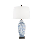 Sagebrook Home 50228-02 31" Ceramic Ginger Jar Table Lamp, Blue/White