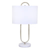Sagebrook Home Metal 26`` Paper Clip Table Lamp On Marble Base, Go