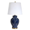 Sagebrook Home Ceramic 30`` Urn Table Lamp, Blue