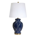 Sagebrook Home Ceramic 30`` Urn Table Lamp, Blue