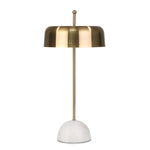 Sagebrook Home Metal 25`` Bell Shade Table Lamp W/ Marble Base, Go