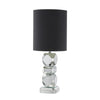 Sagebrook Home Mirrored 32`` Geometric Table Lamp, Silver
