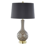 Sagebrook Home Ceramic 31`` Embossed Scale Table Lamp, Gray