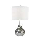 Sagebrook Home Metal 30`` Teardrop Table Lamp, Silver