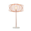Sagebrook Home 50293 28" Metal Table Lamp with Cage Shade, Rose Gold
