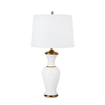 Sagebrook Home Ceramic 33`` Table Lamp, White/Gold