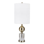 Sagebrook Home Crystal/Metal 30`` Table Lamp, Clear/Gold