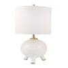 Sagebrook Home Ceramic 24`` Footed Table Lamp,White