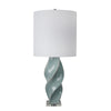 Sagebrook Home Ceramic 38`` Twist Table Lamp, Mint Blue