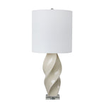 Sagebrook Home 50306-02 38" Ceramic Twist Table Lamp, White